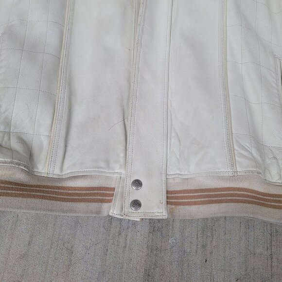 VINTAGE AVIREX New York leather Varsity Jacket Hip Hop 1990s US MEN'S Size 6XL - Picture 4 of 14